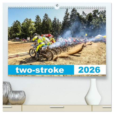 two stroke (hochwertiger Premium Wandkalender 2026 DIN A2 quer), Kunstdruck in Hochglanz