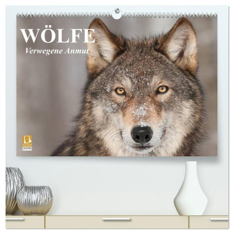 Wölfe. Verwegene Anmut (hochwertiger Premium Wandkalender 2027 DIN A2 quer), Kunstdruck in Hochglanz