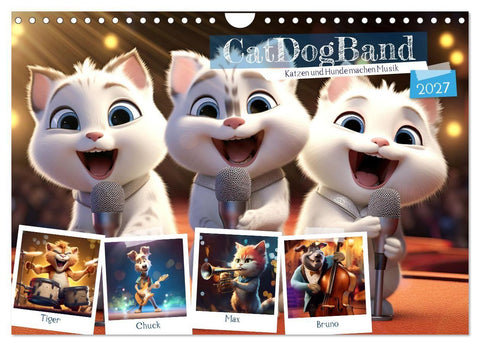 CatDogBand (Wandkalender 2027 DIN A4 quer), CALVENDO Monatskalender