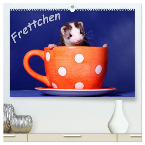 Frettchen - Ferrets (hochwertiger Premium Wandkalender 2026 DIN A2 quer), Kunstdruck in Hochglanz