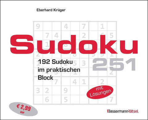 Sudokublock 251 (5 Exemplare à 2,99 €)