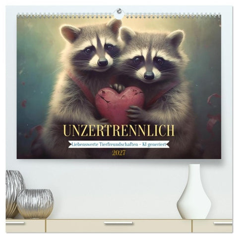 Unzertrennlich (hochwertiger Premium Wandkalender 2027 DIN A2 quer), Kunstdruck in Hochglanz
