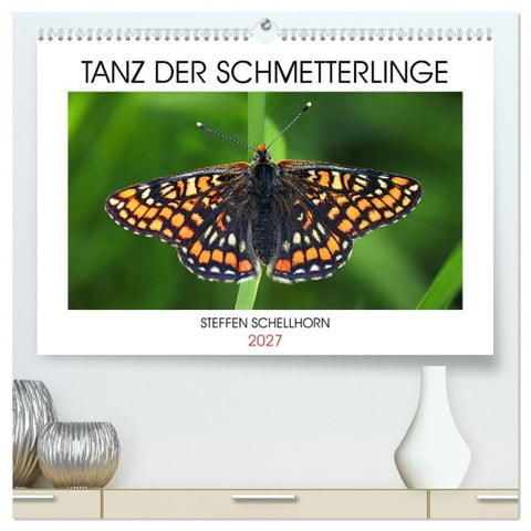 TANZ DER SCHMETTERLINGE (hochwertiger Premium Wandkalender 2027 DIN A2 quer), Kunstdruck in Hochglanz