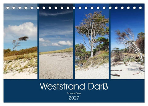 Weststrand Darß (Tischkalender 2027 DIN A5 quer), CALVENDO Monatskalender