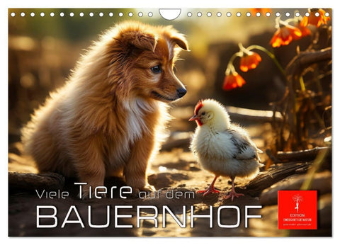 Viele Tiere auf dem Bauernhof (Wandkalender 2026 DIN A4 quer), CALVENDO Monatskalender