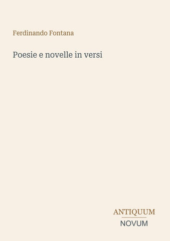 Poesie e novelle in versi