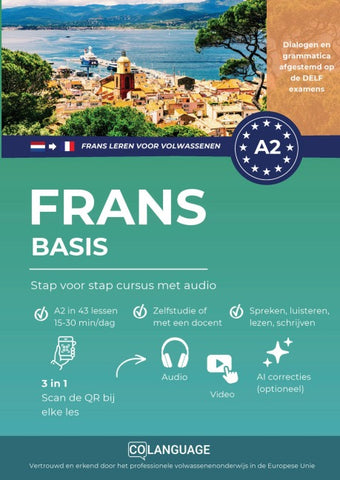 Frans A2 basis: Stap voor stap cursus met audio