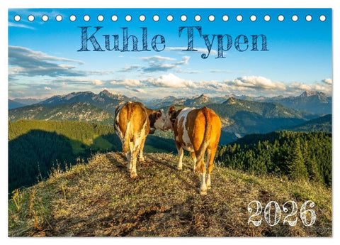 Kuhle Typen (Tischkalender 2026 DIN A5 quer), CALVENDO Monatskalender