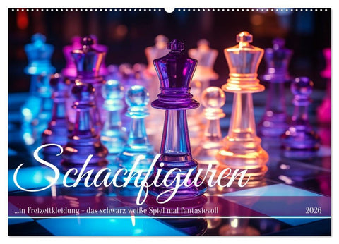 Schachfiguren in Freizeitkleidung (Wandkalender 2026 DIN A2 quer), CALVENDO Monatskalender