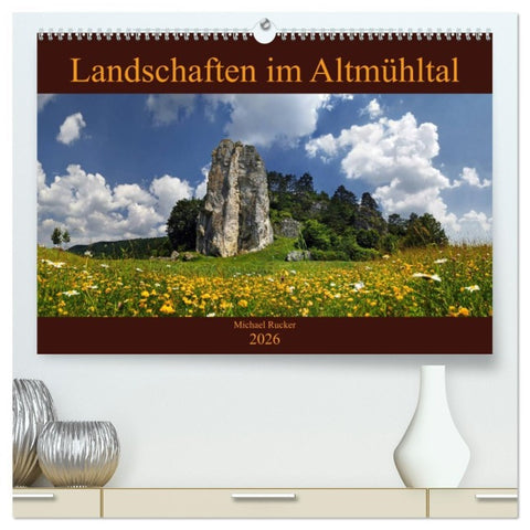Landschaften im Altmühltal (hochwertiger Premium Wandkalender 2026 DIN A2 quer), Kunstdruck in Hochglanz