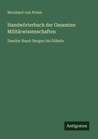 Handwörterbuch der Gesamten Militärwissenschaften