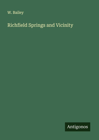 Richfield Springs and Vicinity