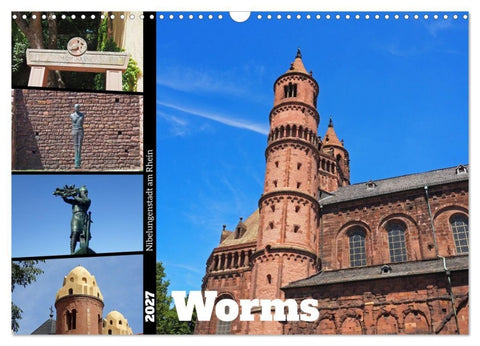 Worms-Nibelungenstadt am Rhein (Wandkalender 2027 DIN A3 quer), CALVENDO Monatskalender