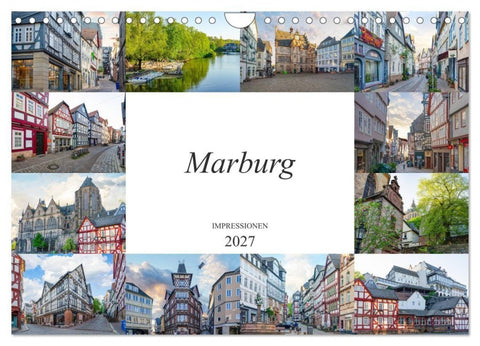 Marburg Impressionen (Wandkalender 2027 DIN A4 quer), CALVENDO Monatskalender