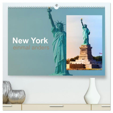 New York - einmal anders (hochwertiger Premium Wandkalender 2027 DIN A2 quer), Kunstdruck in Hochglanz