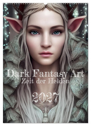 Dark Fantasy Art - Zeit der Helden (Wandkalender 2027 DIN A2 hoch), CALVENDO Monatskalender