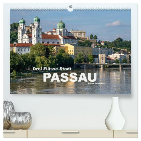 Drei Flüsse Stadt Passau (hochwertiger Premium Wandkalender 2027 DIN A2 quer), Kunstdruck in Hochglanz