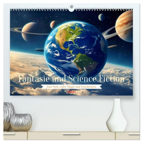 Fantasie und Science Fiction (hochwertiger Premium Wandkalender 2026 DIN A2 quer), Kunstdruck in Hochglanz
