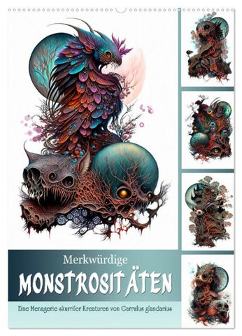 Merkwürdige Monstrositäten (Wandkalender 2027 DIN A2 hoch), CALVENDO Monatskalender