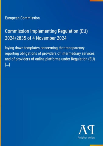Commission Implementing Regulation (EU) 2024/2835 of 4 November 2024