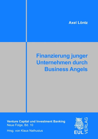 Finanzierung junger Unternehmen durch Business Angels