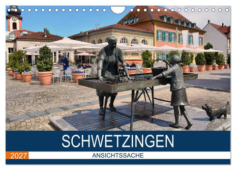Schwetzingen - Ansichtssache (Wandkalender 2027 DIN A4 quer), CALVENDO Monatskalender