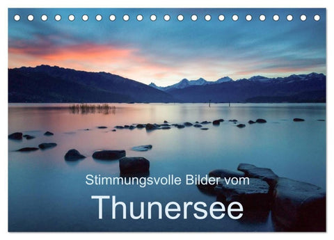 Stimmungsvolle Bilder vom Thunersee (Tischkalender 2027 DIN A5 quer), CALVENDO Monatskalender