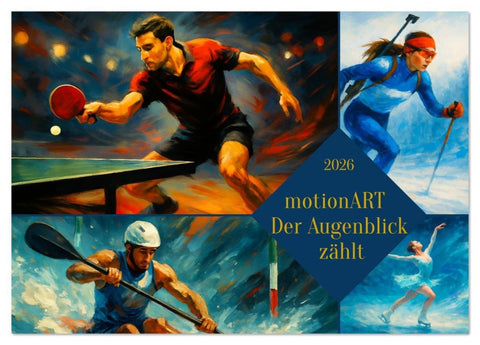 motionART Der Augenblick zählt (Tischkalender 2026 DIN A5 quer), CALVENDO Monatskalender