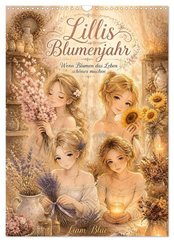 Lillis Blumenjahr (Wandkalender 2027 DIN A3 hoch), CALVENDO Monatskalender