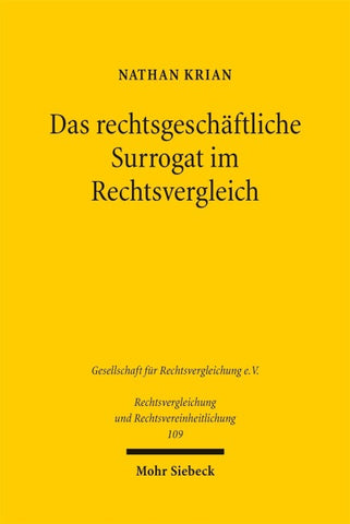 Das rechtsgeschäftliche Surrogat im Rechtsvergleich
