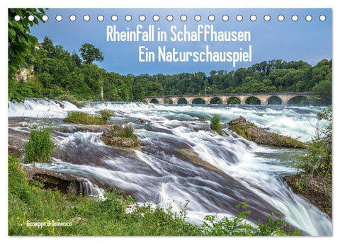 Rheinfall in Schaffhausen - Ein Naturschauspiel (Tischkalender 2027 DIN A5 quer), CALVENDO Monatskalender