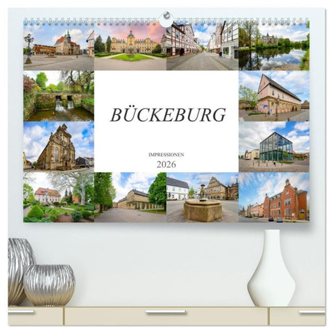 Bückeburg Impressionen (hochwertiger Premium Wandkalender 2026 DIN A2 quer), Kunstdruck in Hochglanz