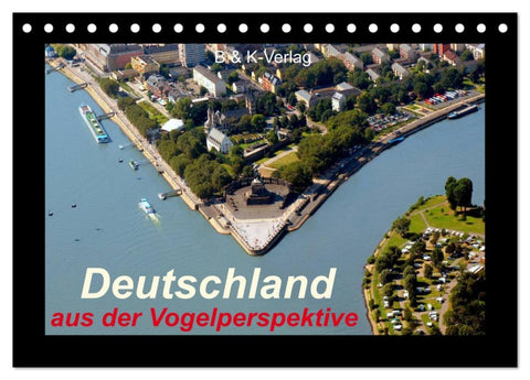 Deutschland aus der Vogelperspektive (Tischkalender 2026 DIN A5 quer), CALVENDO Monatskalender