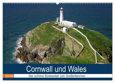 Cornwall und Wales (Wandkalender 2026 DIN A2 quer), CALVENDO Monatskalender