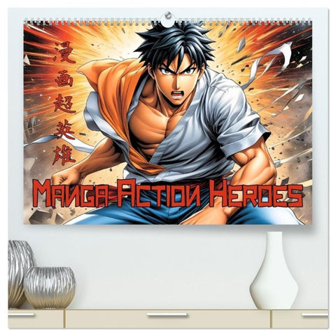 Manga Action Heroes (hochwertiger Premium Wandkalender 2027 DIN A2 quer), Kunstdruck in Hochglanz