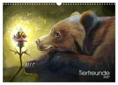 Tierfreunde (Wandkalender 2027 DIN A3 quer), CALVENDO Monatskalender