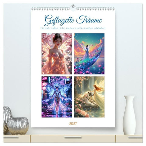 Geflügelte Träume (hochwertiger Premium Wandkalender 2027 DIN A2 hoch), Kunstdruck in Hochglanz