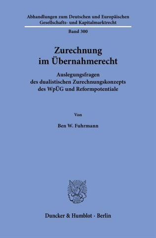 Zurechnung im Übernahmerecht
