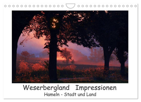 Weserbergland Impressionen (Wandkalender 2027 DIN A4 quer), CALVENDO Monatskalender