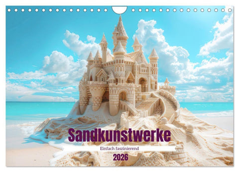 Sandkunstwerke - Einfach faszinierend (Wandkalender 2026 DIN A4 quer), CALVENDO Monatskalender