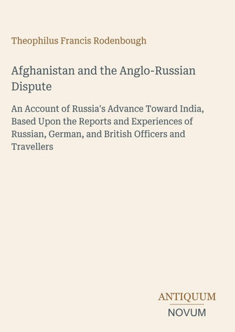 Afghanistan and the Anglo-Russian Dispute
