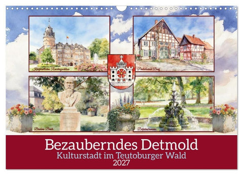 Bezauberndes Detmold (Wandkalender 2027 DIN A3 quer), CALVENDO Monatskalender