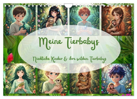 Meine Tierbabys (Wandkalender 2027 DIN A4 quer), CALVENDO Monatskalender