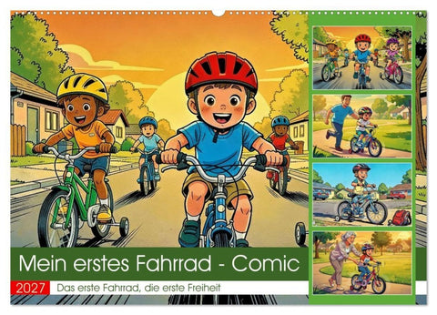 Mein erstes Fahrrad - Comic (Wandkalender 2027 DIN A2 quer), CALVENDO Monatskalender