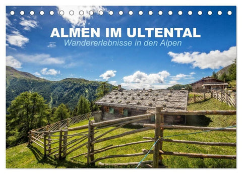 Almen im Ultental (Tischkalender 2027 DIN A5 quer), CALVENDO Monatskalender