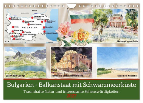 Bulgarien - Balkanstaat mit Schwarzmeerküste (Wandkalender 2027 DIN A4 quer), CALVENDO Monatskalender
