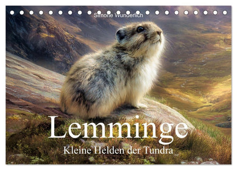 Lemminge - Kleine Helden der Tundra (Tischkalender 2027 DIN A5 quer), CALVENDO Monatskalender
