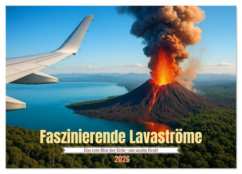 Faszinierende Lavaströme (Tischkalender 2026 DIN A5 quer), CALVENDO Monatskalender