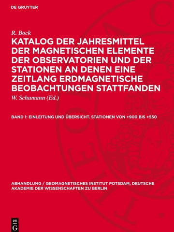 Einleitung und Übersicht. Stationen von +900 bis +550