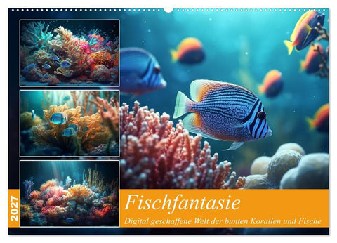 Fischfantasie (Wandkalender 2027 DIN A2 quer), CALVENDO Monatskalender